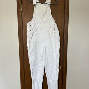 Madewell Women's White Denim Overalls